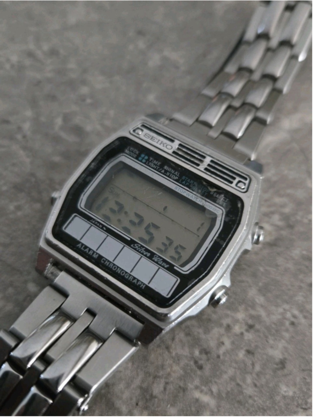 Rare Vintage Seiko A258-5000 SilverWave Men's Digital… - Gem